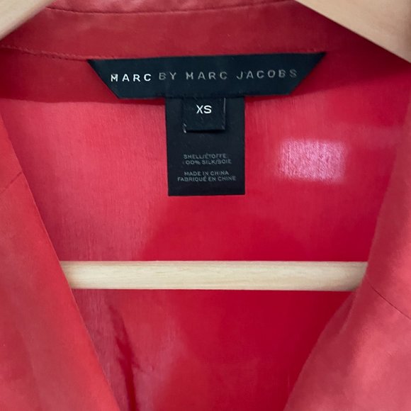 Marc by Marc Jacobs - rust red brushed silk wrap tie waist dress Size XS - Picture 2 of 2